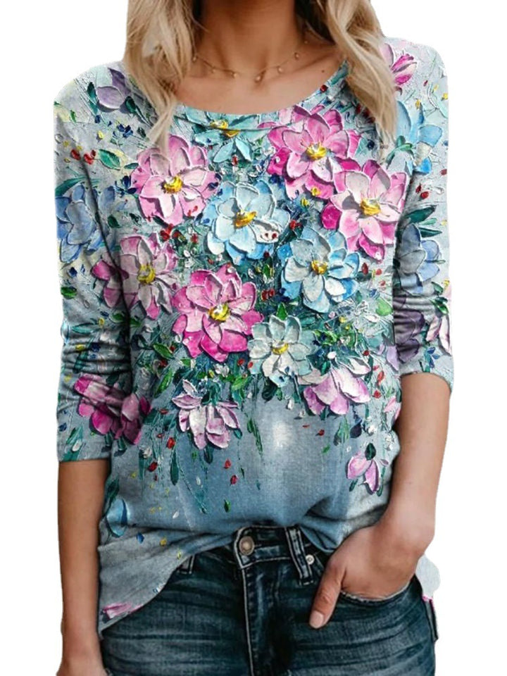 Damen Colorblock-Sweatshirt mit diagonaler Panel-Optik und Streifenbesatz – Avérine