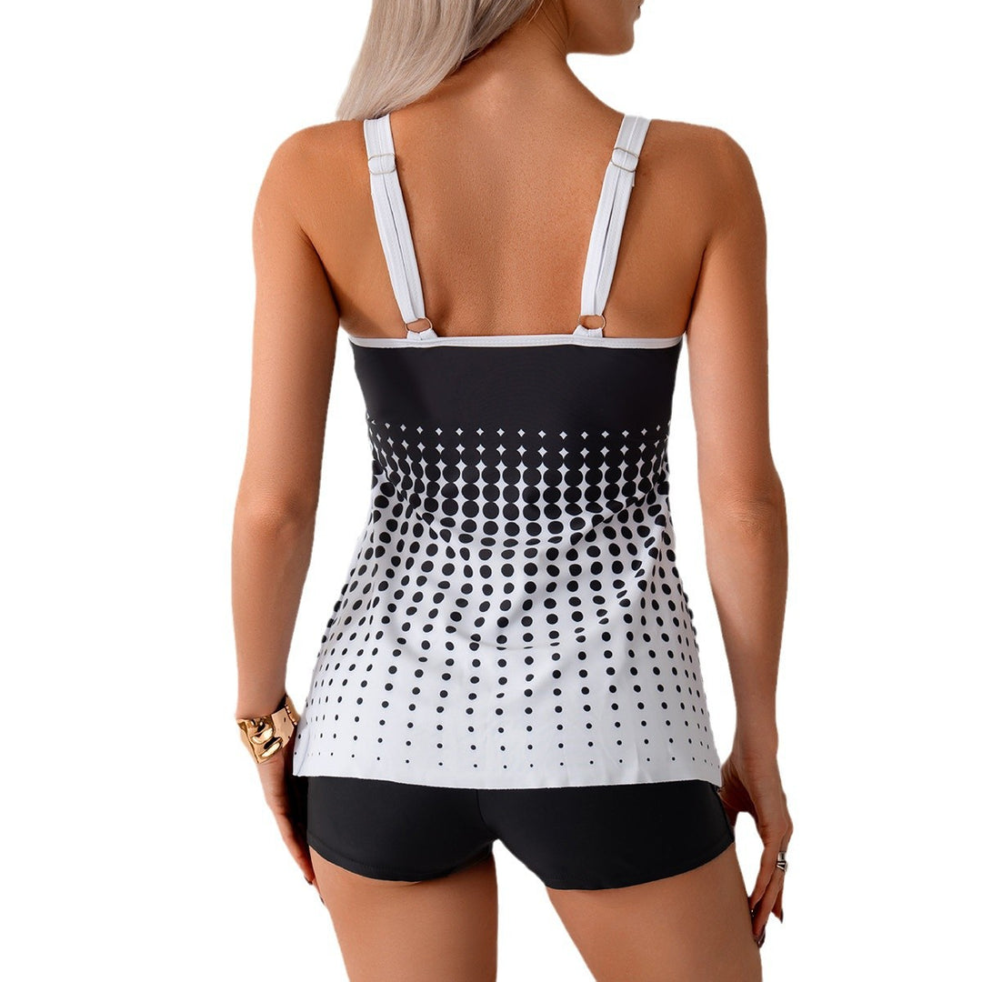 Damen Tankini-Set mit sportlichem Schnitt und elegantem Punktenmuster Echo Archiv