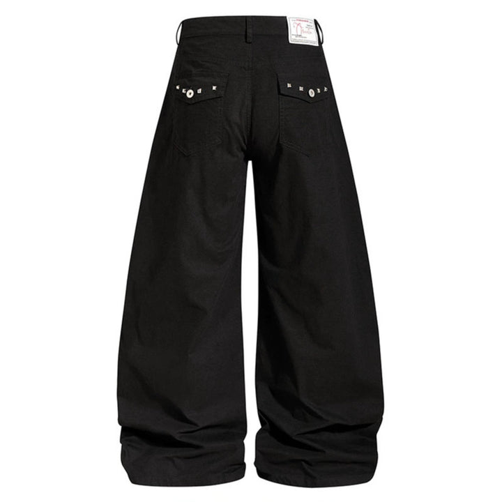 Damen Weite Culotte‑Hose mit hohem Bund, Taschen‑Details und markanten Teilungsnähten Echoarchiv