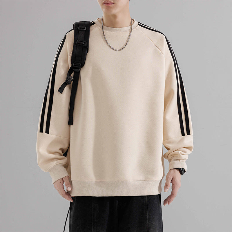 Herren sportliches Sweatshirt mit Raglanärmeln und stylischen Streifen Echoarchiv
