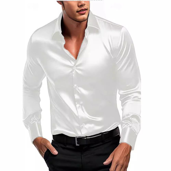 Herren elegantes Hemd aus seidig-glattem Material Echoarchiv