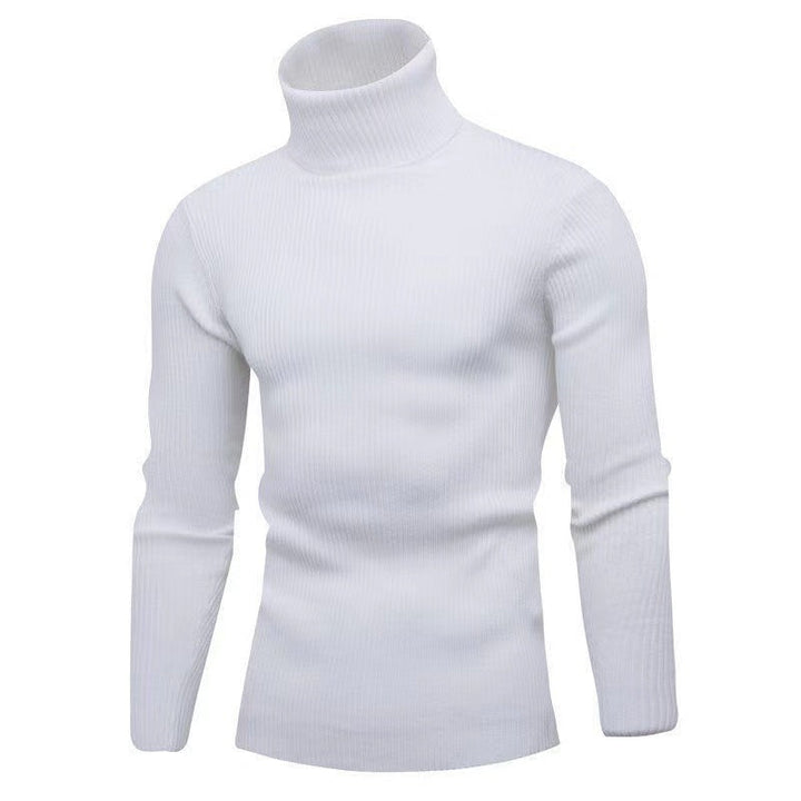 Herren hochwertiger Rollkragenpullover aus feinem Rippstrick Echoarchiv