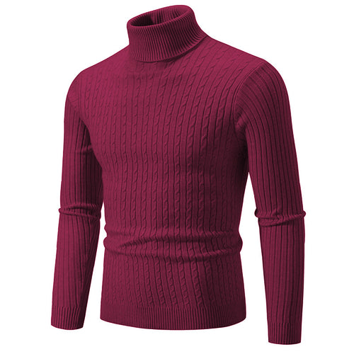 Herren nan taillierter Rollkragenpullover aus feinem Feinstrick mit geripptem Kragen Echo Archiv