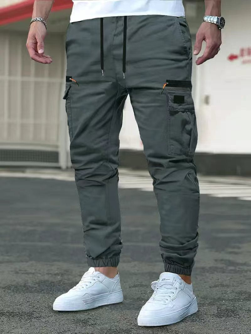 Herren Cargo-Jogginghose mit multifunktionalen Reißverschluss- und Klappentaschen, elastischem Bund & Bündchen Echo Archiv