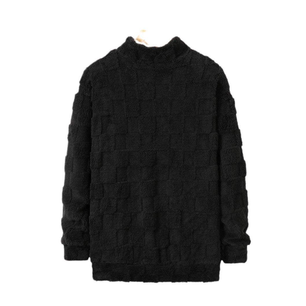 Herren kuscheliger Fleece-Pullover mit Stehkragen und Reißverschluss Echoarchiv