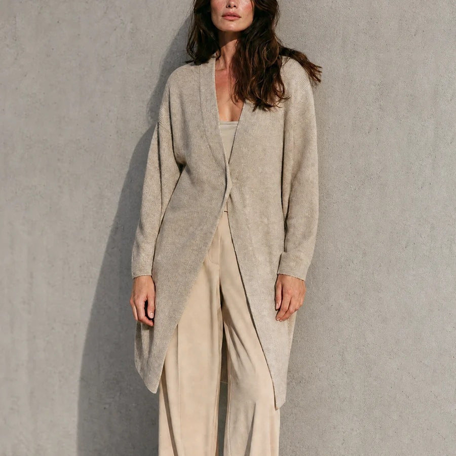 Damen Eleganter Longcardigan aus weichem Strick Echo Archiv