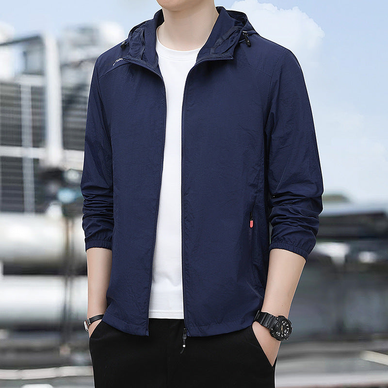 Herren Leichte wasserdichte Windjacke Echo Archiv