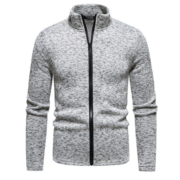 Herren Fleecejacke mit hochschließendem Kragen und durchgehendem Reißverschluss Echoarchiv