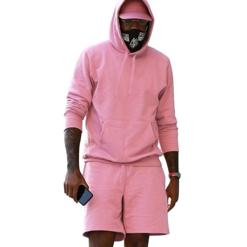 Echoarchiv Herren Hoodie-Shorts-Set mit Kängurutasche