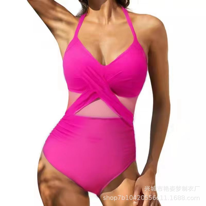 Damen Eleganter Einteiler mit raffiniertem Wickel-Design Echo Archiv