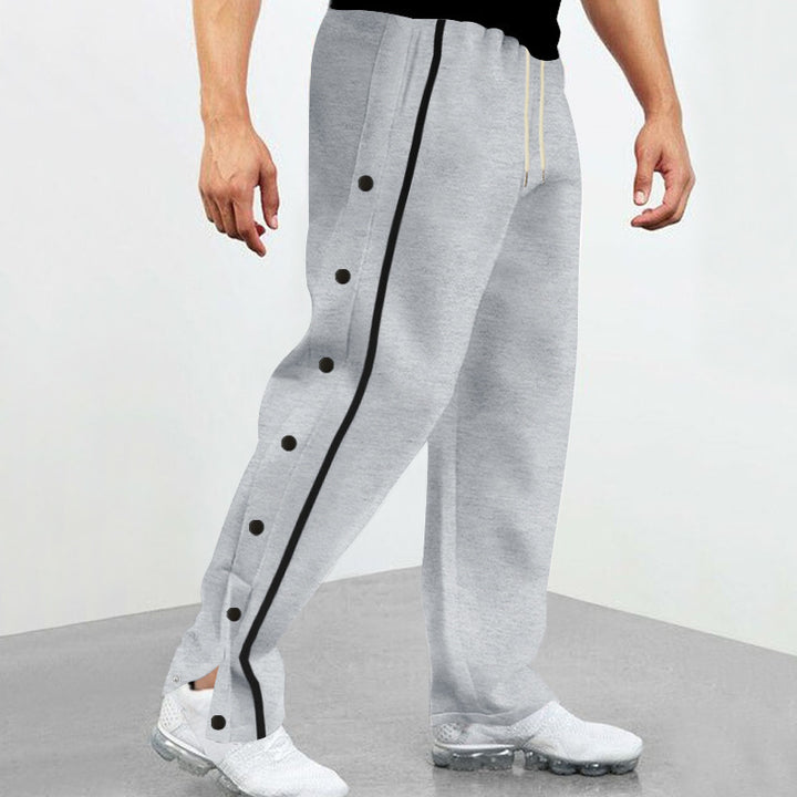 Herren Sportliche Jogginghose mit Druckknopf-Detail Echoarchiv