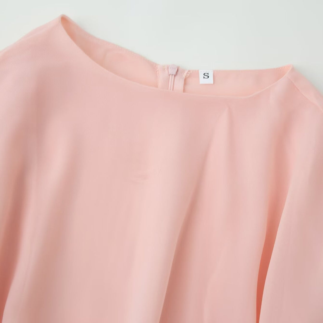 Damen Zweiteiliges Chiffon-Abendset mit Cape-Top und weitem Maxirock Echoarchiv