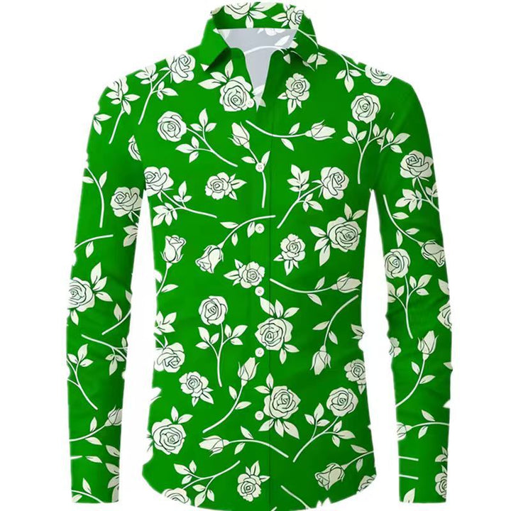 Herren Bluse mit floralem Design Echoarchiv