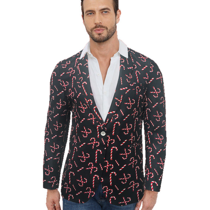 Herren festlicher Blazer mit Schleifen- und Zuckerstangenmuster Echoarchiv