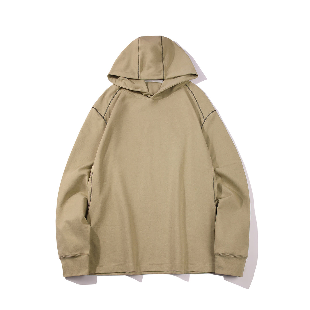 Herren Oversized Kapuzenpullover aus schwerer Baumwollmischung mit Kontrastnähten und Raglanärmeln Echo Archiv