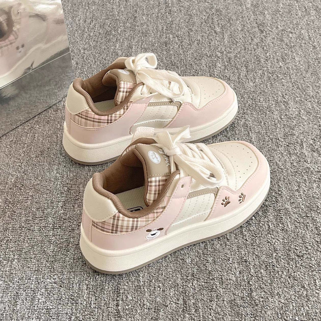 Damen Sneakers im verspielten Karo-Look mit Tiermotiven und bequemer Dämpfung Echo Archiv