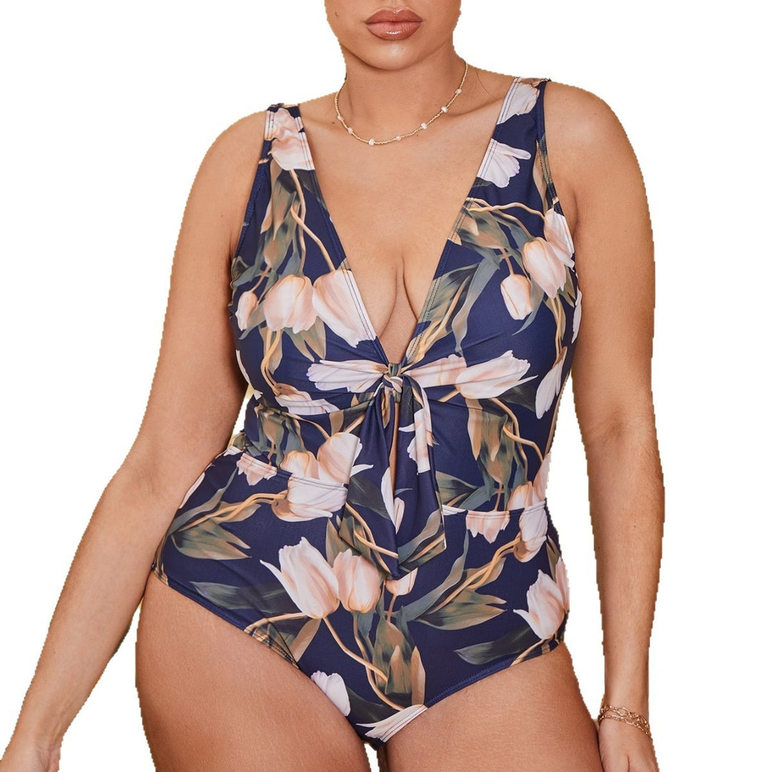 Damen Eleganter Einteiler Badeanzug mit floralem Design Echo Archiv