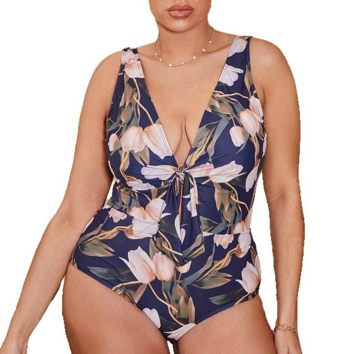 Damen Eleganter Einteiler Badeanzug mit floralem Design Echo Archiv