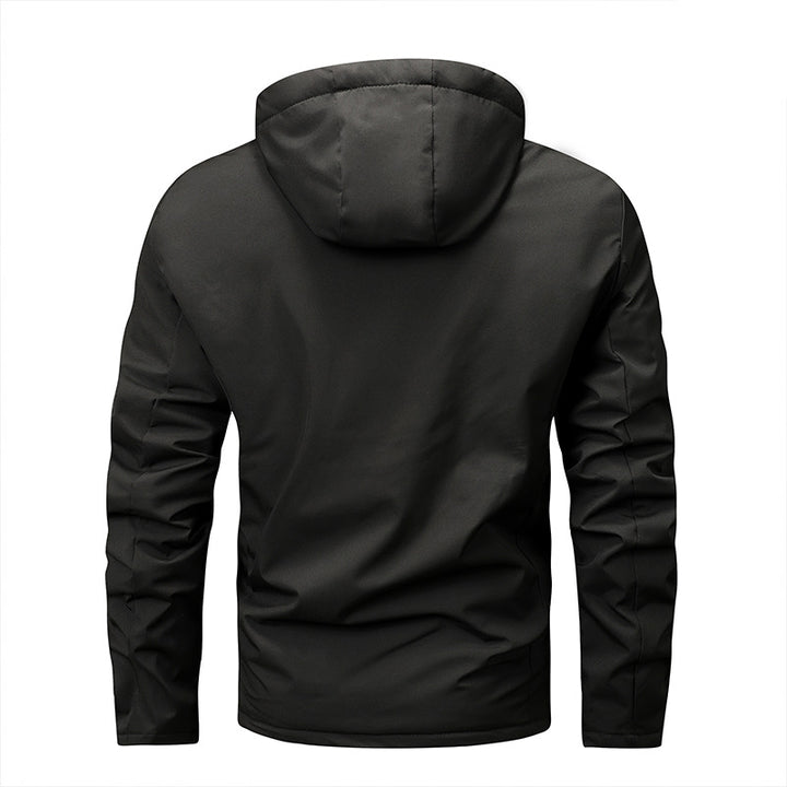 Herren nan winddichte Softshelljacke mit verstellbarer Kapuze, Fleece-Innenfutter und verdeckten Reißverschlusstaschen Echo Archiv