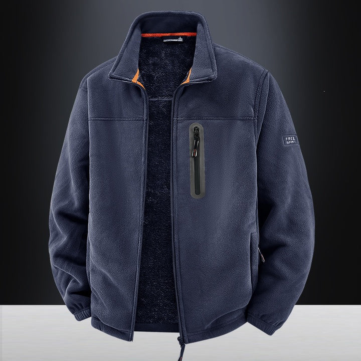 Herren Thermo-Fleece-Outdoorjacke mit Teddy-Innenfutter, Brustreißverschluss & windabweisender Oberfläche Echoarchiv