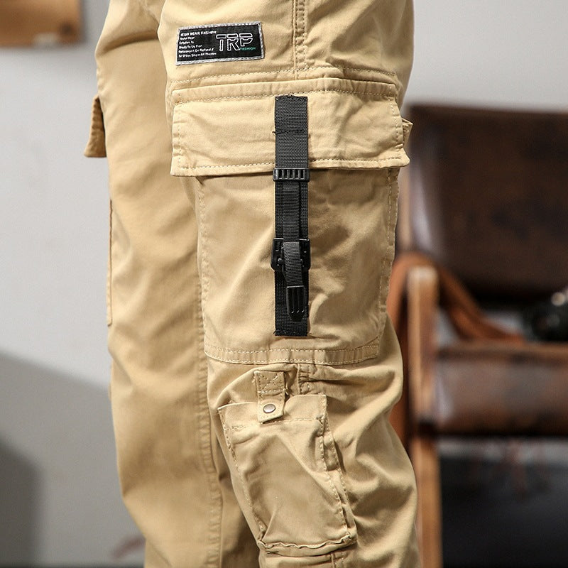 Herren Cargo-Jogginghose mit Multifunktions‑Taschen, verstellbaren Riemen & gerippten Bündchen Echoarchiv