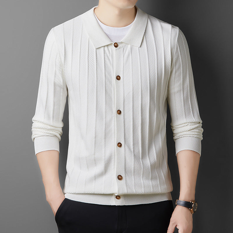 Herren Strickjacke mit strukturiertem Muster und eleganten Knöpfen Echoarchiv