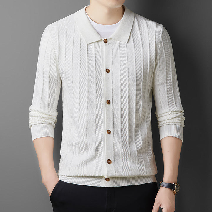 Herren Strickjacke mit strukturiertem Muster und eleganten Knöpfen Echoarchiv