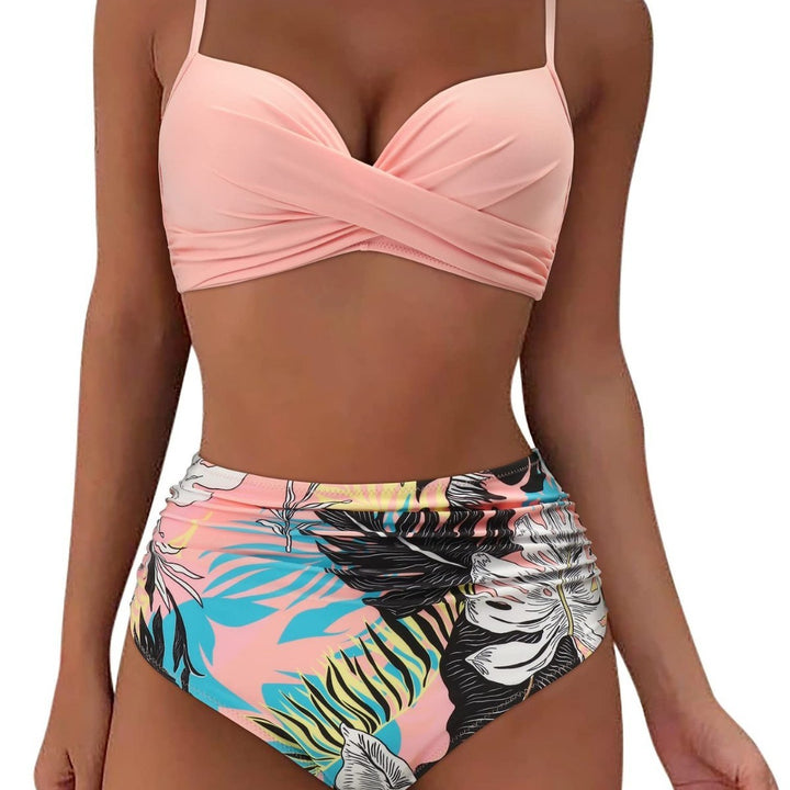 Damen Hochtailliertes Bikini-Set mit Wickel-Design Echo Archiv