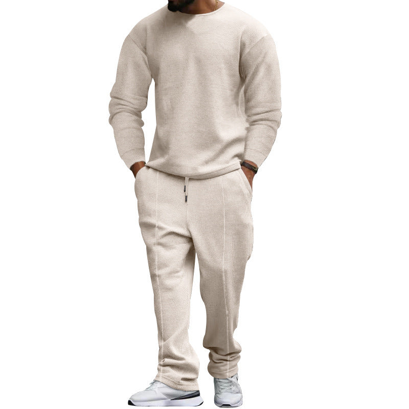 Herren lässiges Sweatshirt und Jogginghose Set mit strukturiertem Stoff Echoarchiv