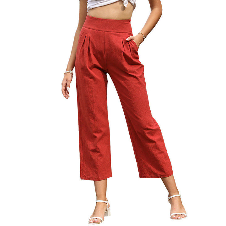 Damen Hoch geschnittene Culotte-Hose mit weitem Bein Echoarchiv