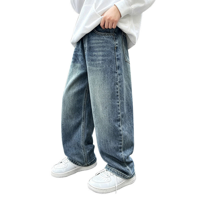 Damen weite Jeanshose mit elastischem Bund und modischem Schnitt Echo Archiv