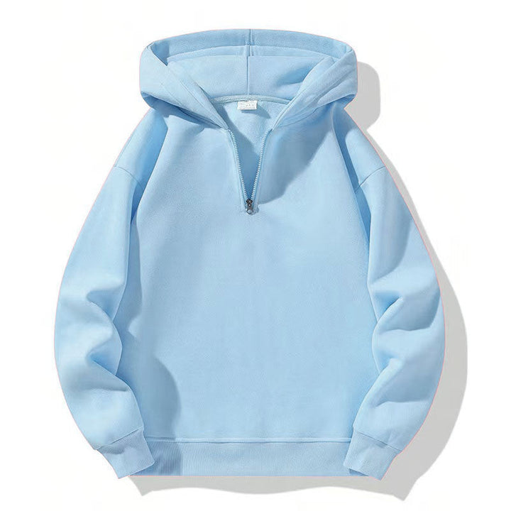 Herren sportlicher Kapuzenpullover mit halbem Reißverschluss Echoarchiv