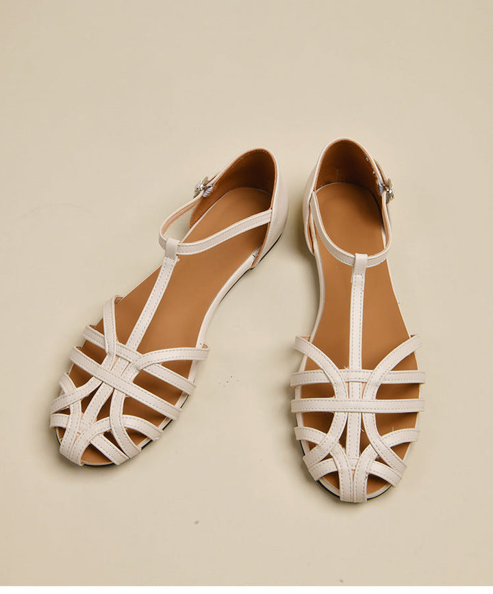 Damen elegante Flachsandalen mit verstellbarem Riemen und modischem Schnitt Echoarchiv