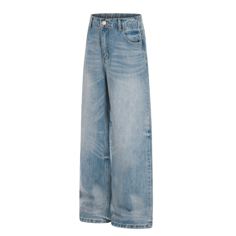 Damen Weite High-Waist Jeans aus leichtem Stonewashed Denim Echo Archiv