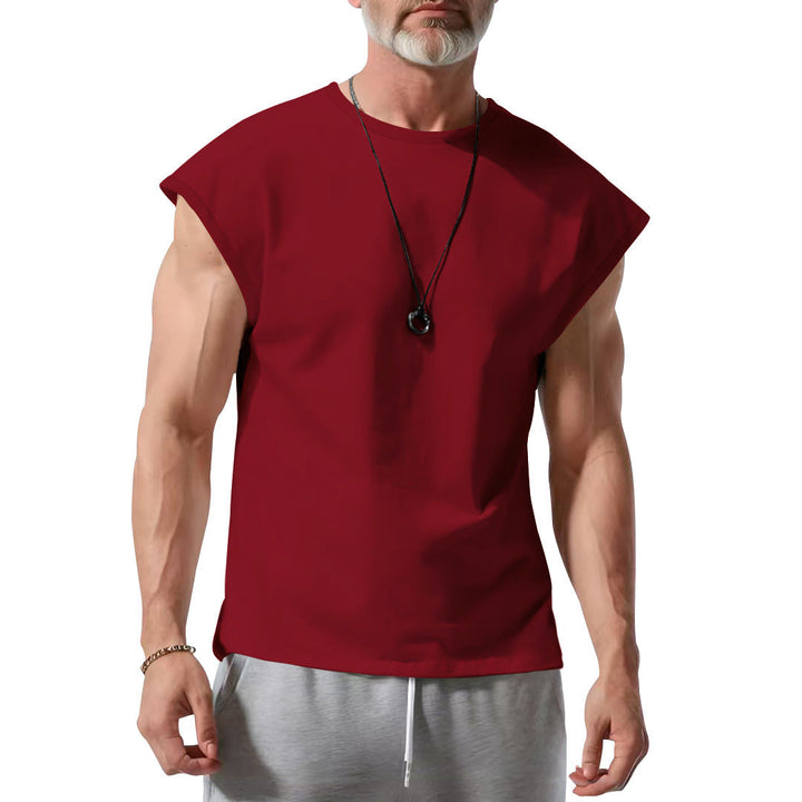 Herren schickes ärmelloses T-Shirt aus atmungsaktivem Baumwollmix Echoarchiv