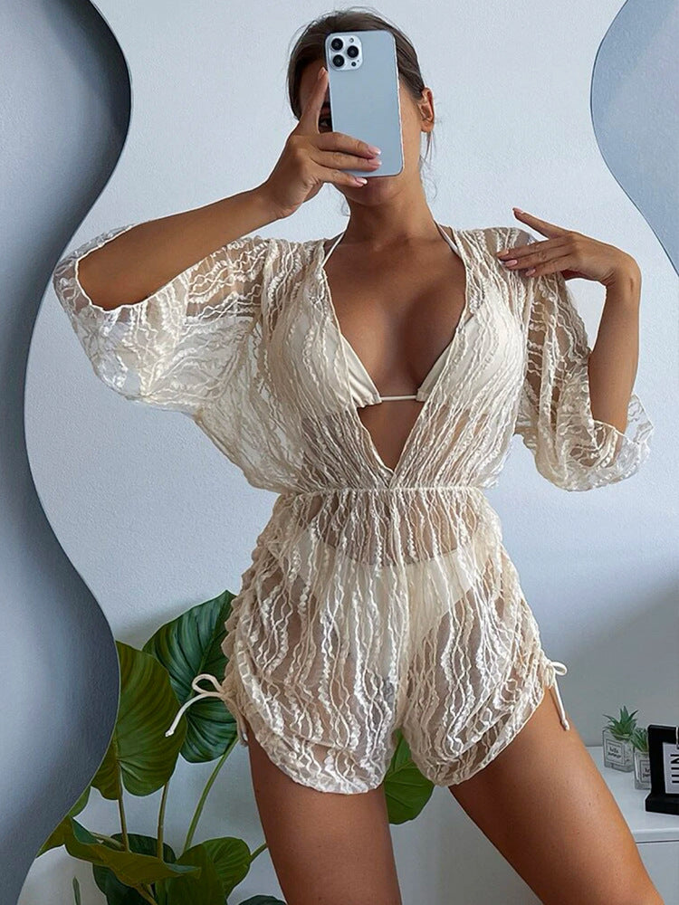Damen Strand-Overall mit floralem Muster Echo Archiv