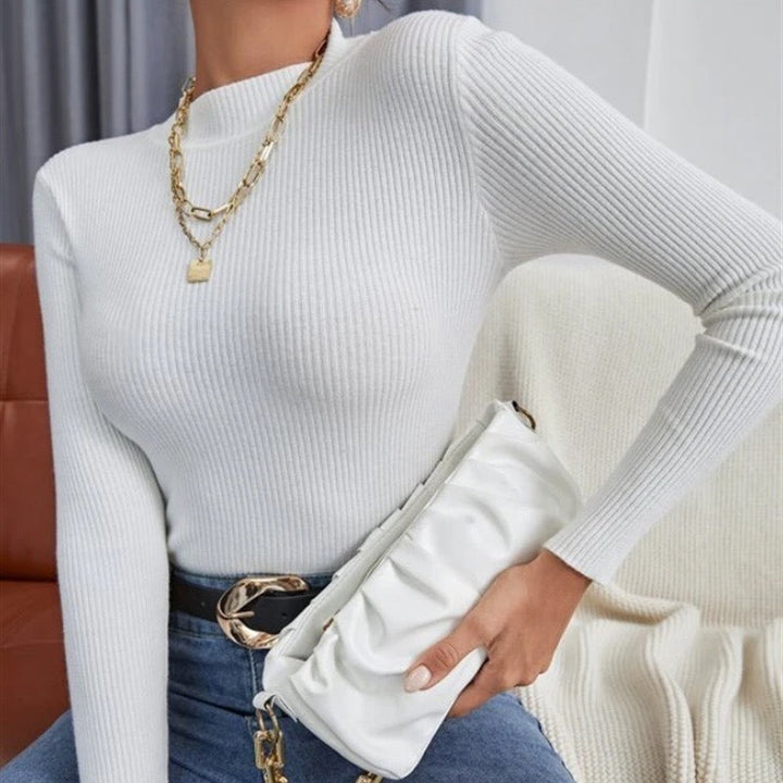 Damen Langarmshirt mit elegantem Rippenmuster Echoarchiv