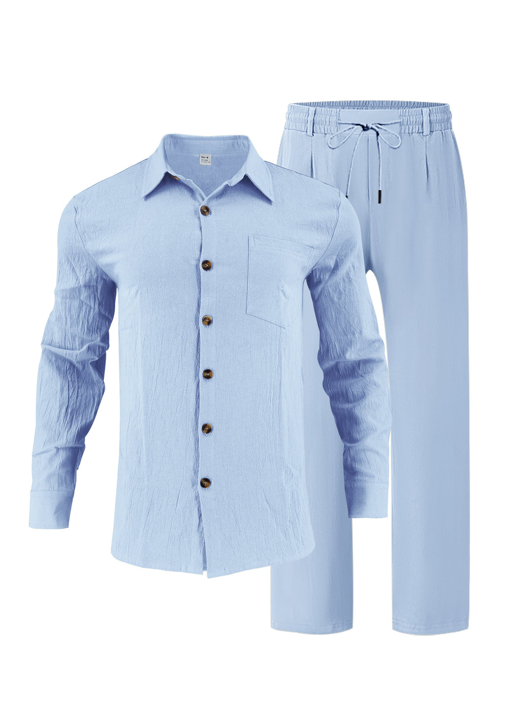 Herren lässiges Lounge-Set mit hochwertigem Hemd und bequemer Hose Echoarchiv
