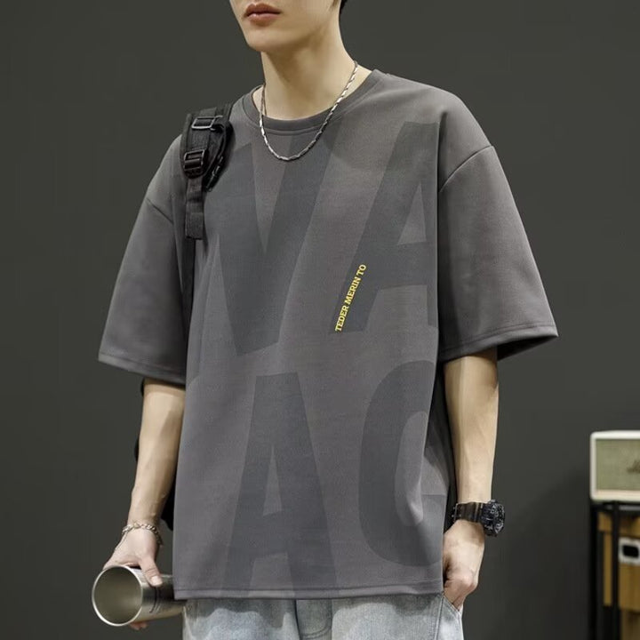 Herren lässiges T-Shirt mit grafischem Motiv und hochwertiger Baumwollmischung Echoarchiv