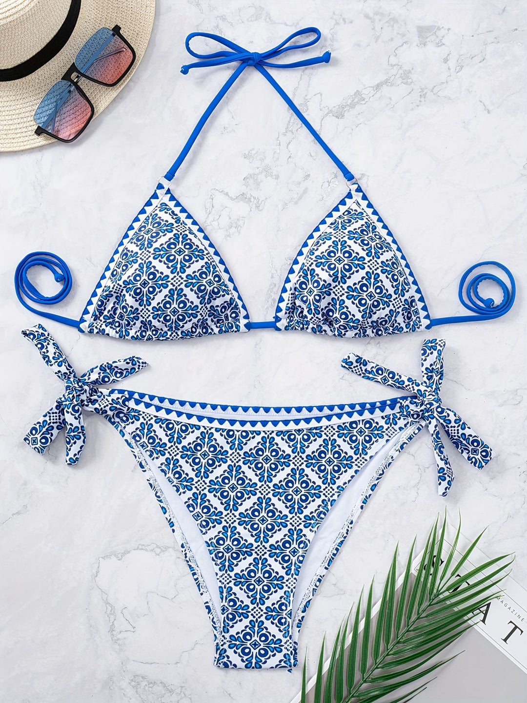 Damen Triangel-Bikini mit verspieltem Knoten-Design Echo Archiv