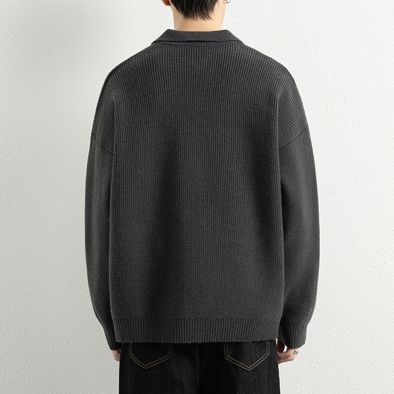 Herren lässiger Strickpullover mit modernem V-Ausschnitt und sportlichem Design Echoarchiv