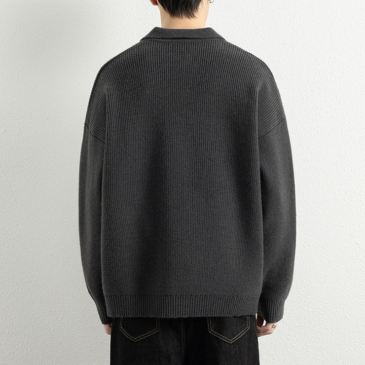 Herren lässiger Strickpullover mit modernem V-Ausschnitt und sportlichem Design Echoarchiv
