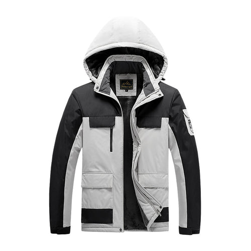 Herren Nano-Technik-Winter-Expeditionsjacke mit verdecktem Zwei-Wege-Reißverschluss, wasserabweisender Membran und multifunktionalen Taschen – Marzano
