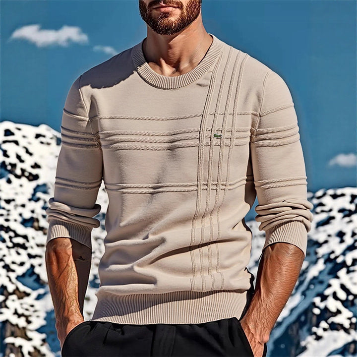 Herren stylischer Strickpullover mit einzigartigen Texturdetails Echoarchiv