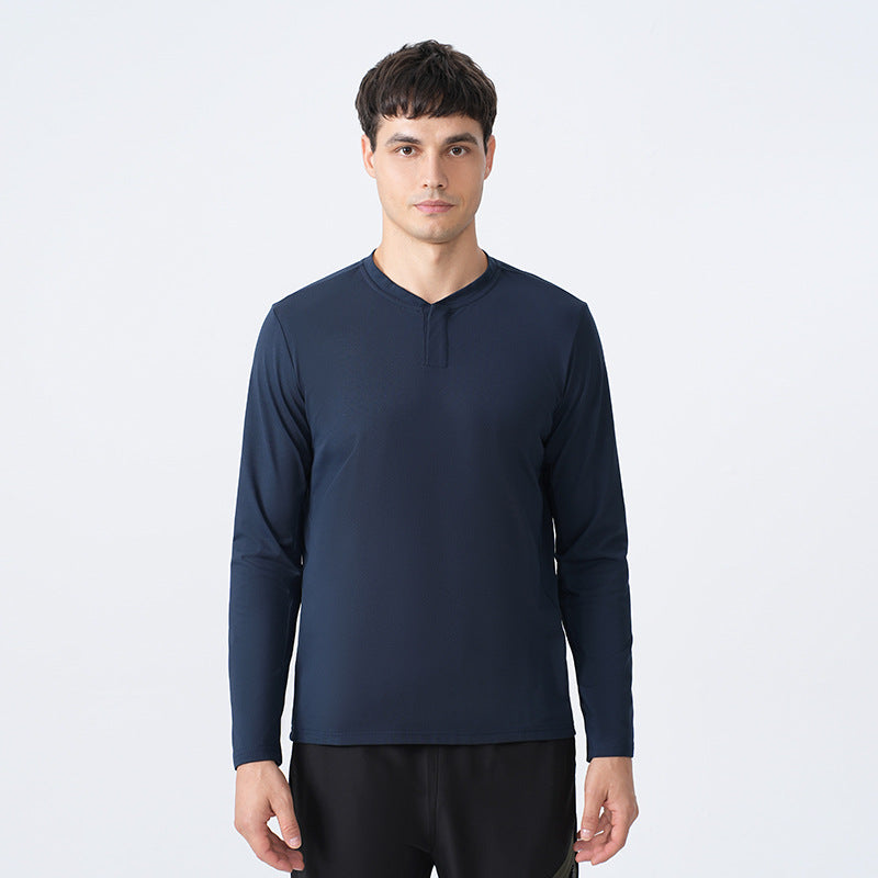 Herren Funktionales Langarmshirt mit Stehkragen Echoarchiv