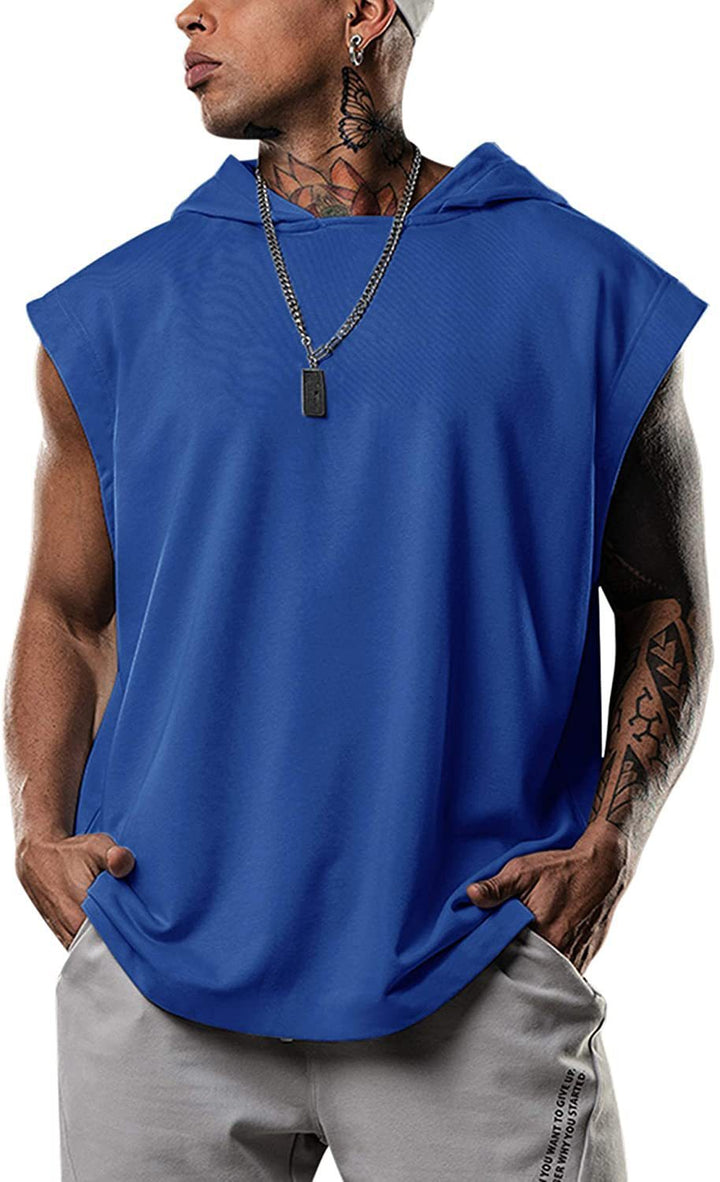 Herren ärmelloses Kapuzenshirt aus hochwertigem Baumwollmix mit modischem Schnitt Echoarchiv