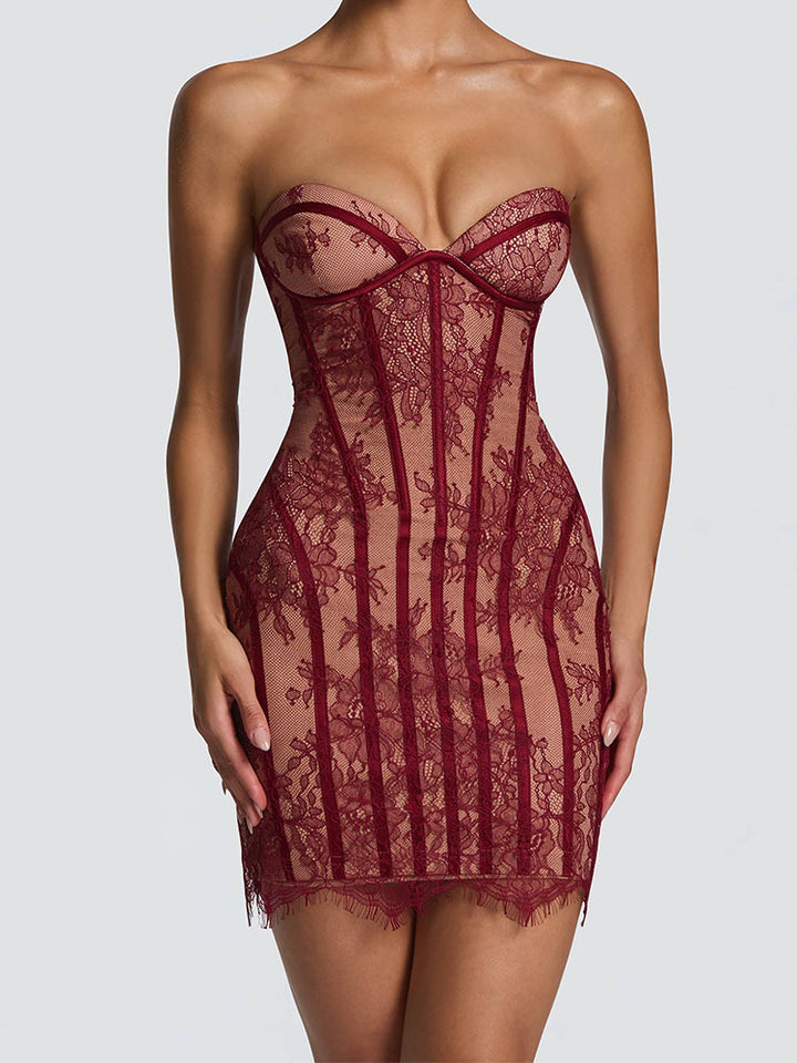 Damen Spitzen Kleid mit figurbetonter Silhouette Echo Archiv