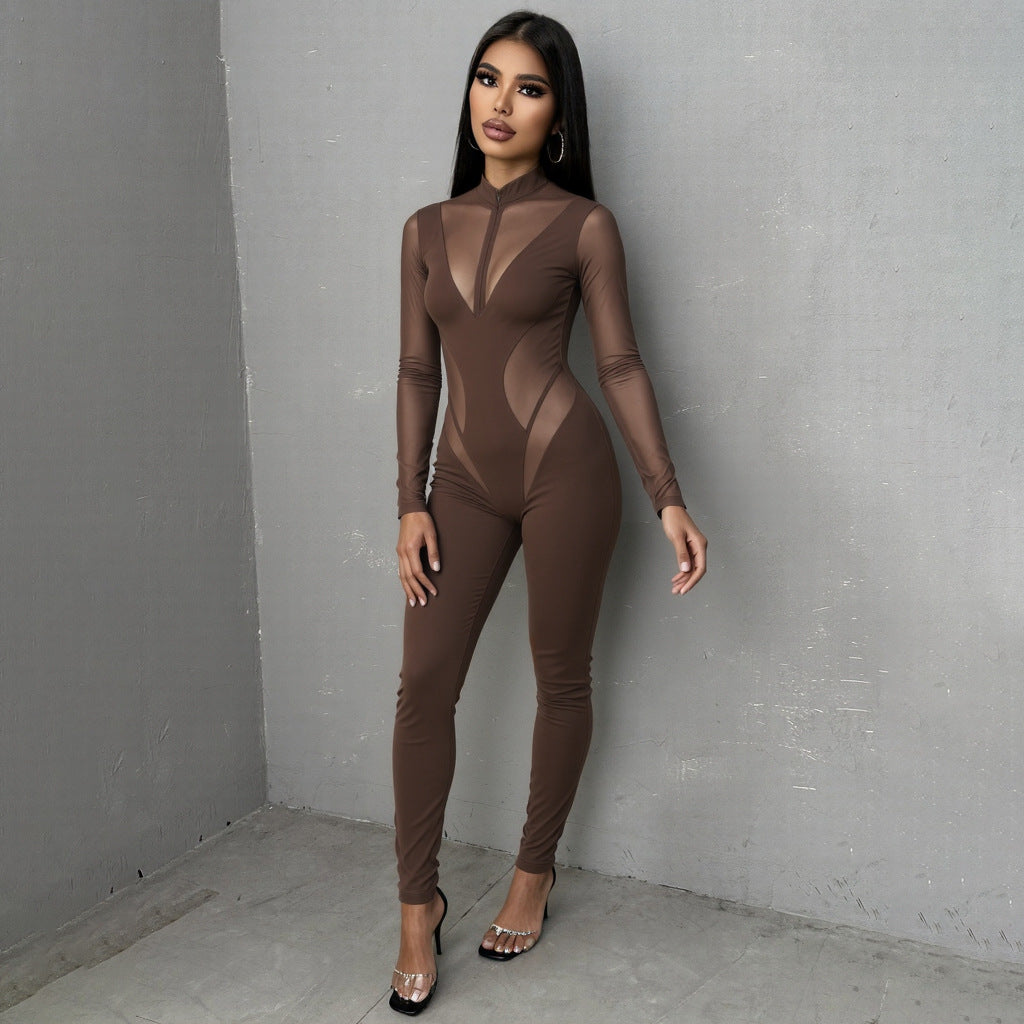 Damen Body mit transparenter Einsätzen und figurbetontem Schnitt Echo Archiv