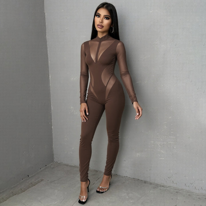 Damen Body mit transparenter Einsätzen und figurbetontem Schnitt Echo Archiv