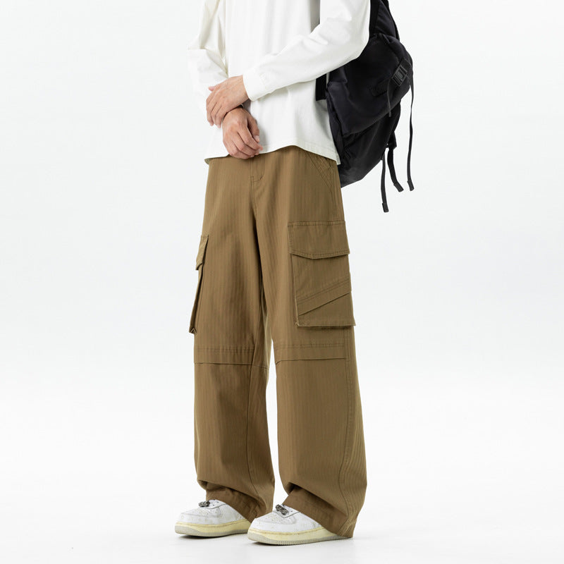 Damen weite Cargo-Hose mit hoher Taille und Multifunktions-Taschen Echo Archiv